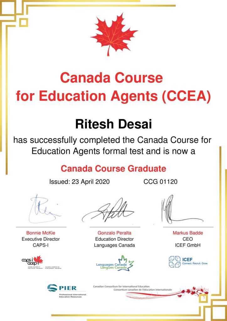 Canada Certifications -Reyna Overseas