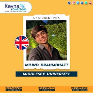 MILIND BRAHMBHATT MIDDLESEX UNI HARDIKBHAI STU GHANDHINAGAR UK VISA